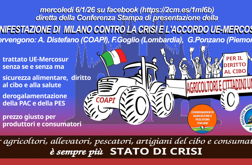 Non firmate quell’accordo. Agenda del 9 gennaio a Milano e Conferenza stampa di presentazione.