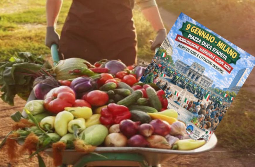 Il COPOI Coordinamento Produttori Ortofrutticolo Italiani alla manifestazione del 9 a Milano.