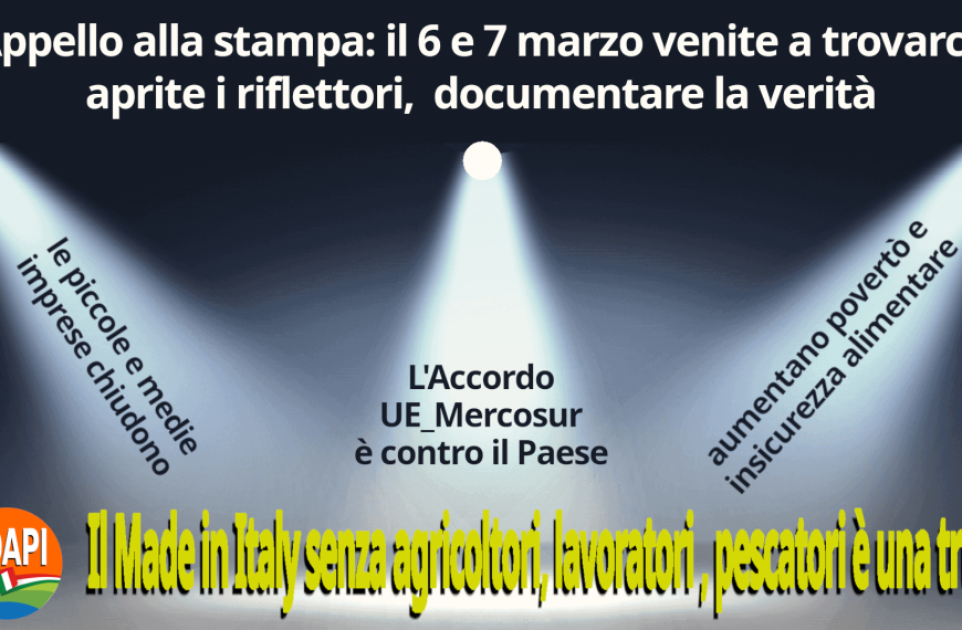 Invito alla stampa ed ai media: aiutateci ad aprire i riflettori. Venite il 6 e 7 a Roma per documentare la realtà.