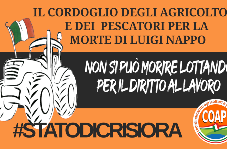 Cordoglio del COAPI per la morte di Luigi Nappo. Le istituzioni intervengano: è l’ora delle risposte